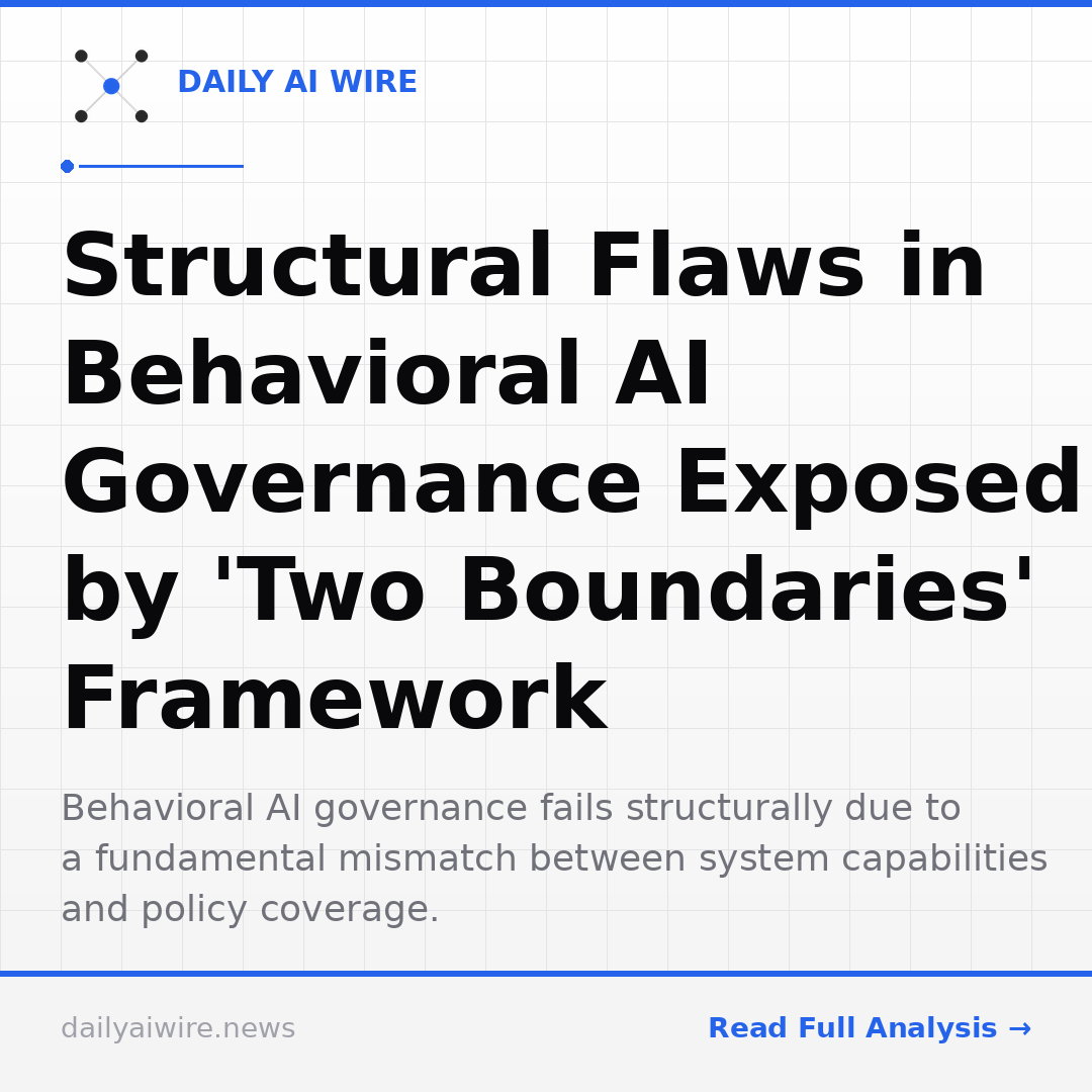 Structural Flaws in Behavioral AI Governance Exposed by 'Two Boundaries' Framework