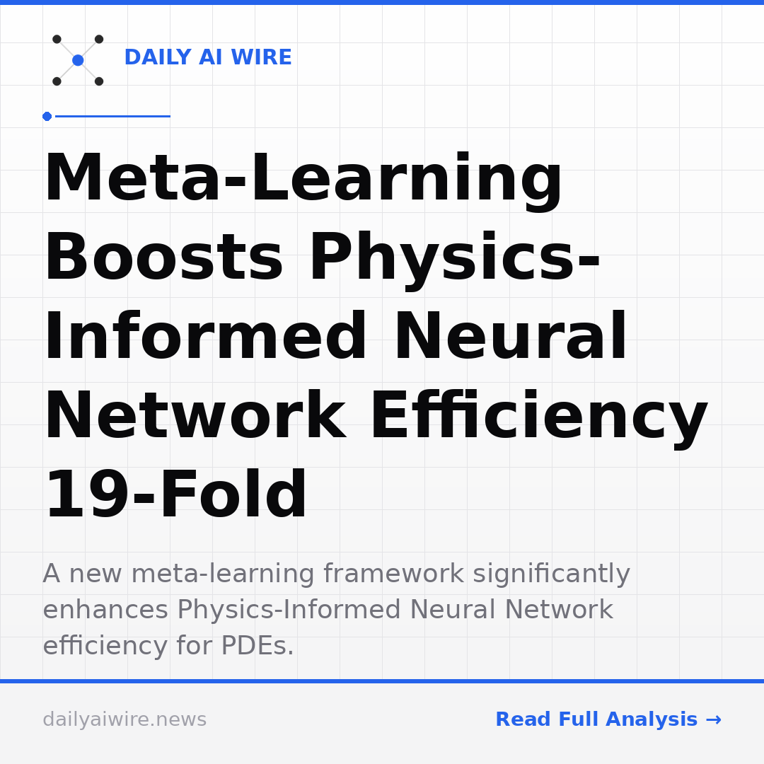 Meta-Learning Boosts Physics-Informed Neural Network Efficiency 19-Fold