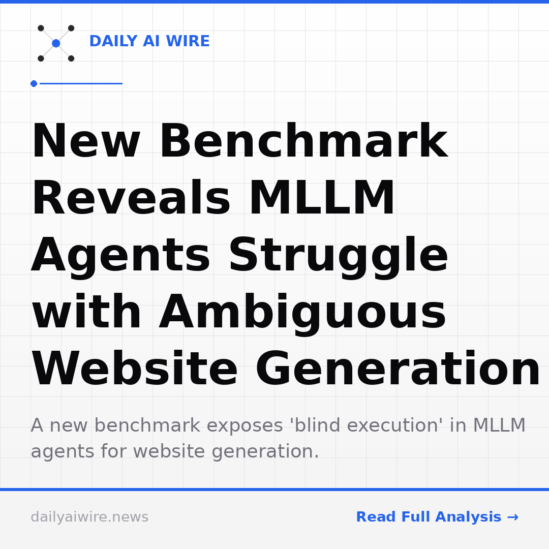 New Benchmark Reveals MLLM Agents Struggle with Ambiguous Website Generation