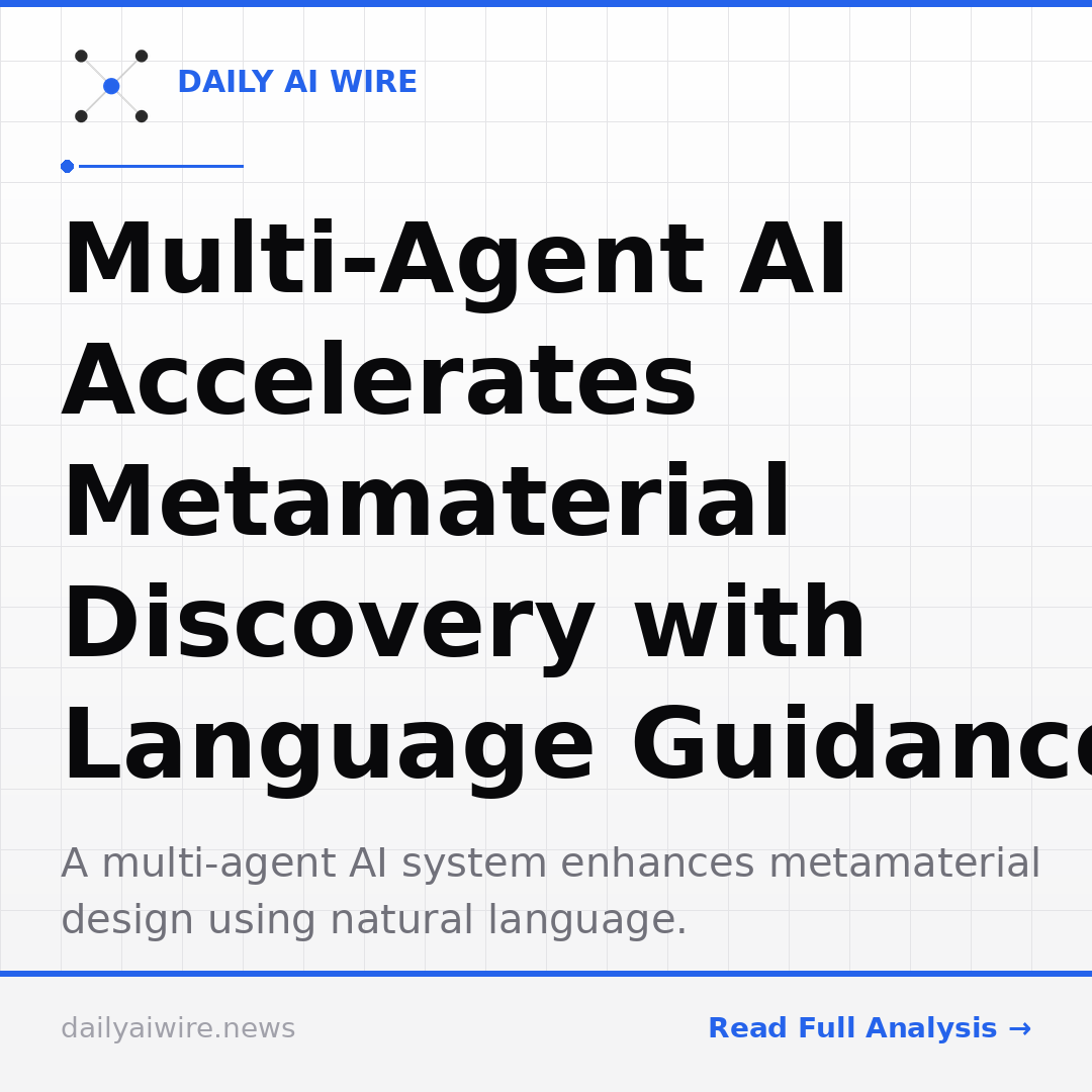 Multi-Agent AI Accelerates Metamaterial Discovery with Language Guidance