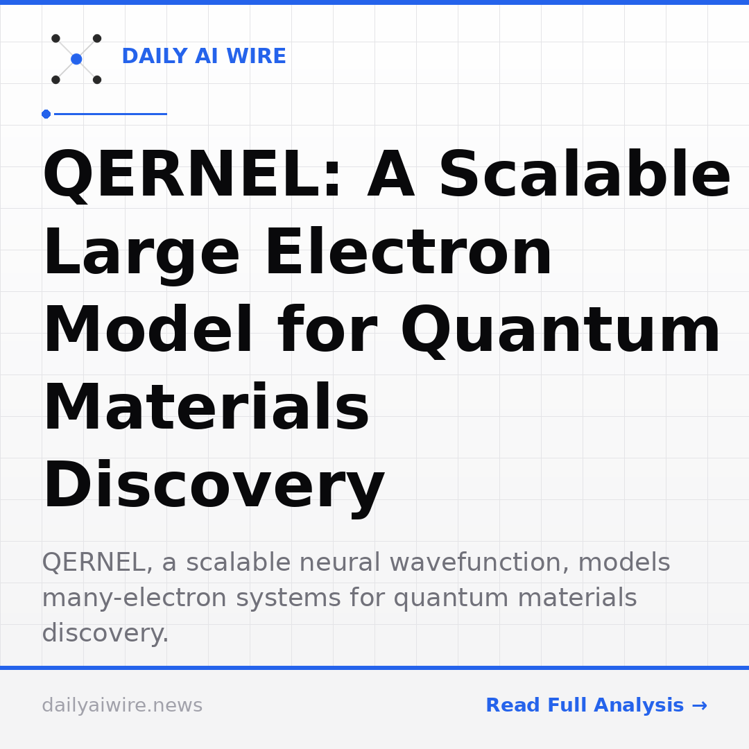 QERNEL: A Scalable Large Electron Model for Quantum Materials Discovery