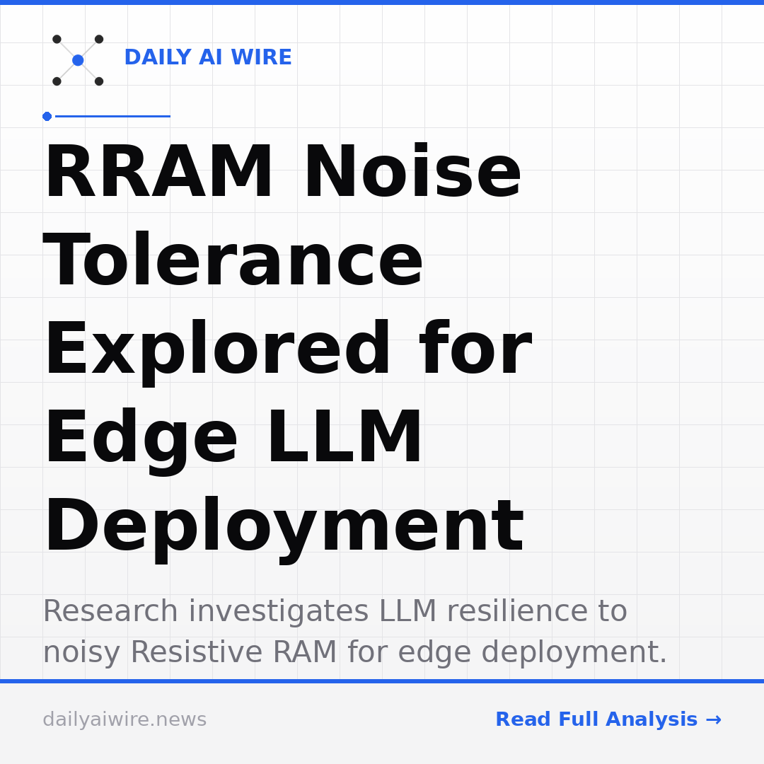 RRAM Noise Tolerance Explored for Edge LLM Deployment