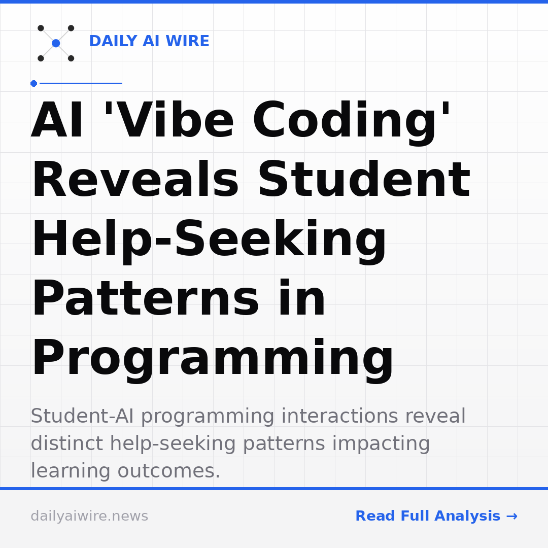 AI 'Vibe Coding' Reveals Student Help-Seeking Patterns in Programming